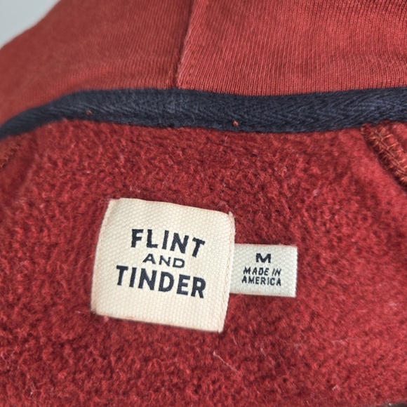 Flint And Tinder Act of Manliness 10 Year Full Zip Hoodie Sz Small Rusty Red USA - Picture 7 of 10
